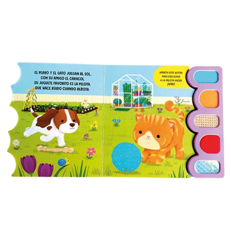 Libro Mascotas Coleccion Sonidos y Texturas Muchas Aventuras Latinbooks Art.6356